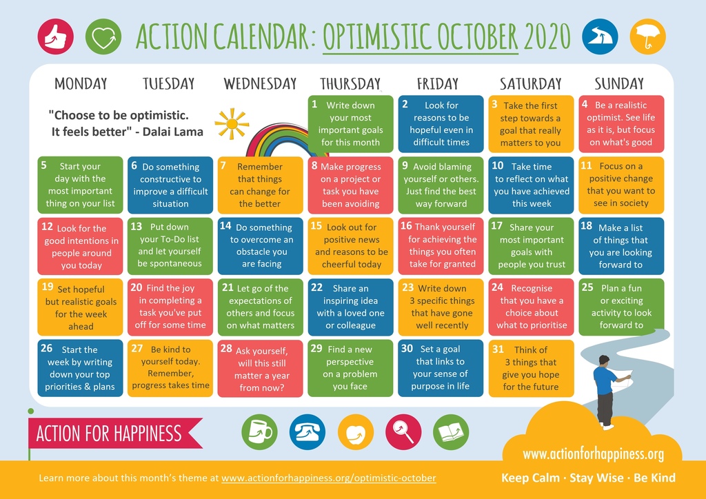 optimistic october calendar